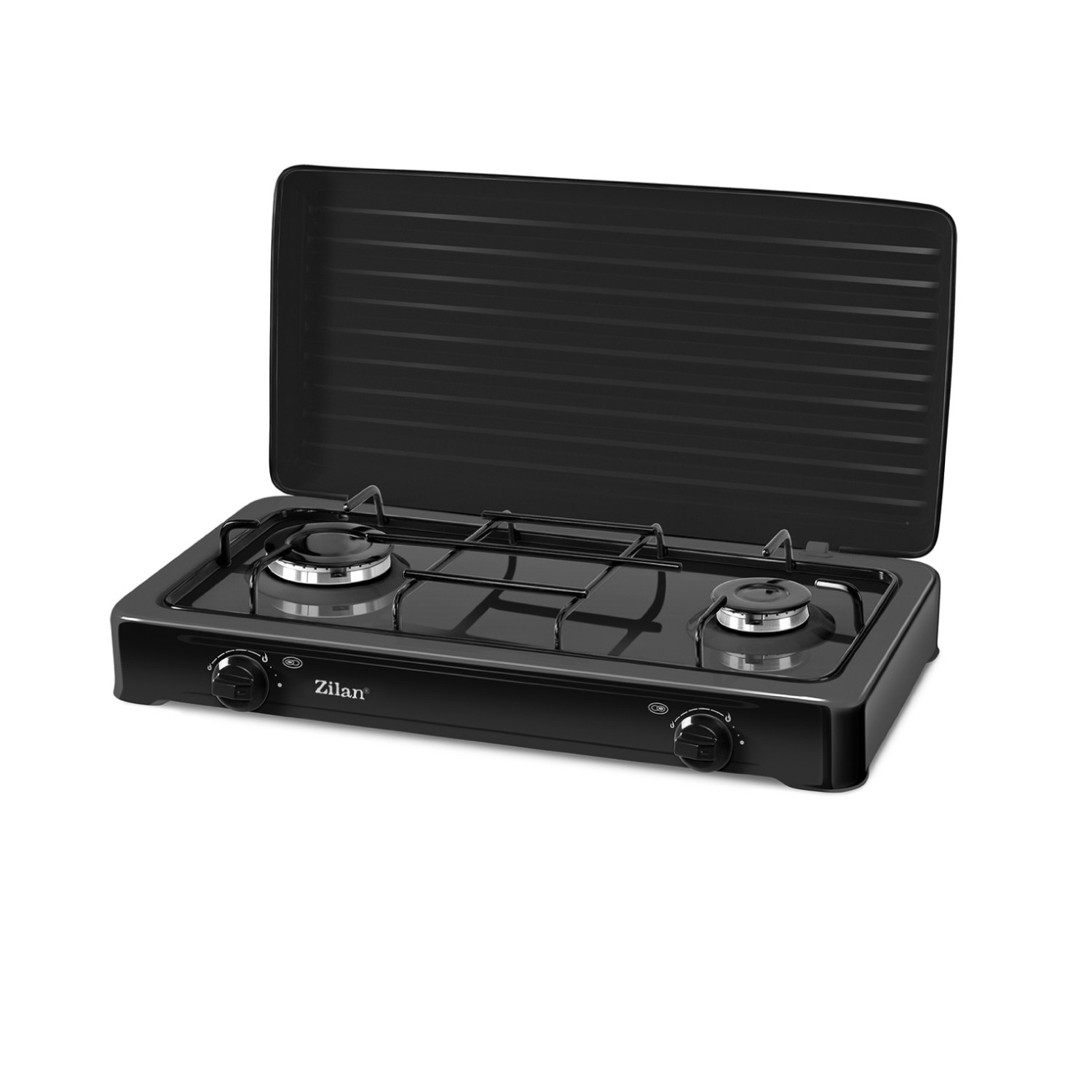 Hornillo de Gas con 2 Fuegos y Tapa 58x34,5x9,5cm Zilan Electrodomésticos 1